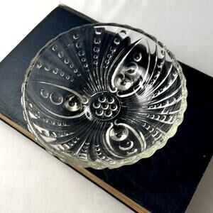 Vintage Anchor Hocking Burple Inspiration Clear Depression Glass Dessert Bowl‎